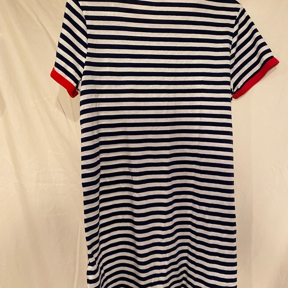 Navy, white, and red tee shirt dress - Picture 2 of 3